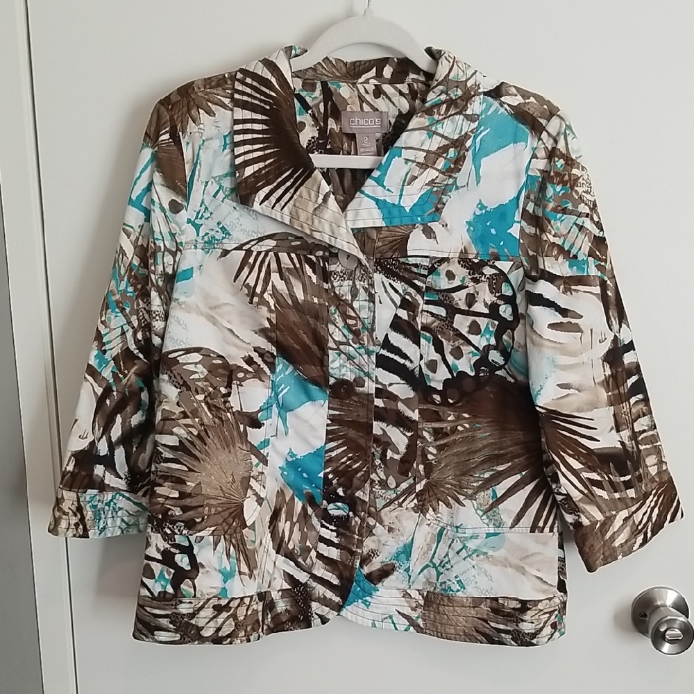 Chico's Lightweight Button Down Jacket